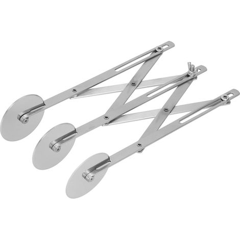 Rouleau A Pate - Rouleau Coupe Pizza 3 Roues Acier Inoxydable - Pour Pates Tartes Pizzas Gaufres - 1 Piece (1/5)