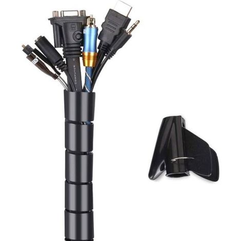 Gaine de Protection Flexible 2m pour Câbles TV PC Maison Bureau - Organisation Parfaite des Câbles-AUTRES (1/4)