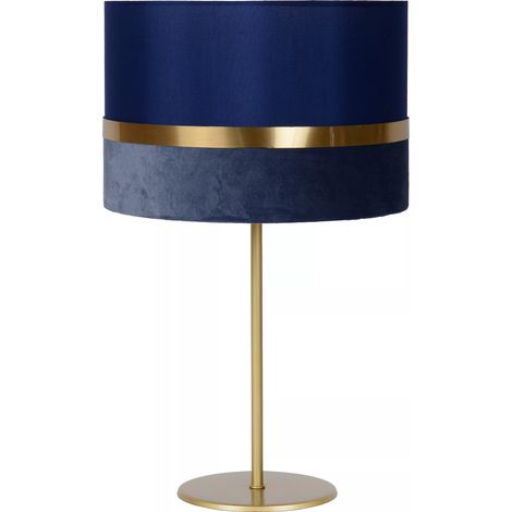 Lampada da tavolo in lino blu oro E27 Extravaganza Lucide (1/5)