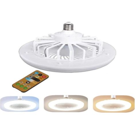 LED-Ventilatorleuchte mit E27-Schraubfassung, Deckenventilatorleuchte für die Küche, ferngesteuerte Leuchte, helle, energiesparende und augenschonende Glühbirne