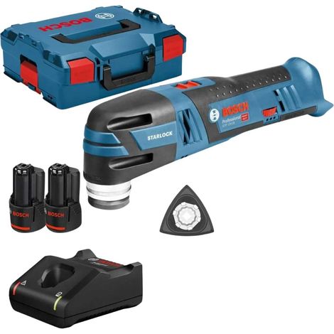 [PRODUIT RECONDITIONNE] Outil multifonctions BOSCH PRO 12V Li-Ion (2x 3Ah) + coffret L-BOXX GOP 12V-28