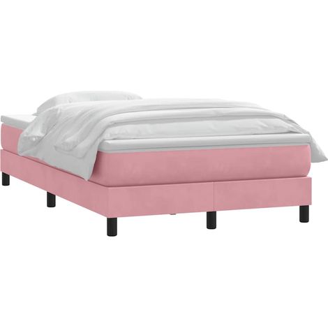 Boxspringbett mit Matratze Rosa 120x220 cm Samt vidaXL (1/5)