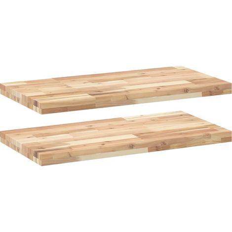 Maison Exclusive - Schweberegale 2 Stk. 100x40x4 cm Massivholz Ak