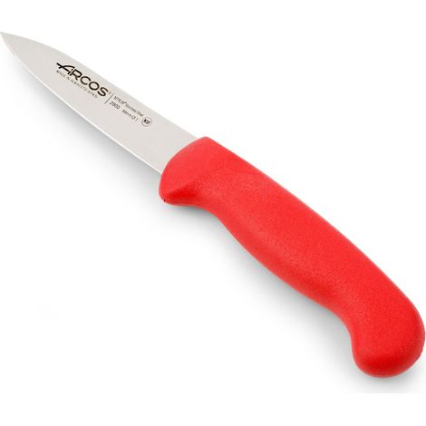 Coltello Mondador Arcos Colore - Prof 290022 in acciaio inox Nitrum e mango ergonomico rosso Polipropilene e lama 8 cm.
