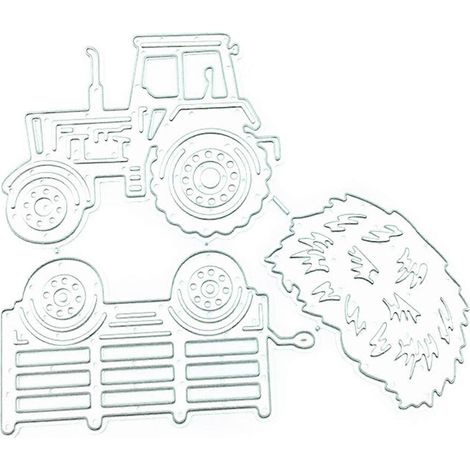 Traktor-Stroh-Metall-Stanzformen, geprägte Vorlage, DIY-Stanzteile, Handarbeiten
