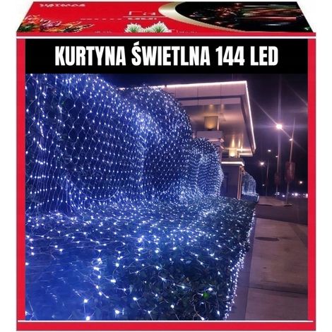 Tenda luminosa a rete per esterni, luci per albero di Natale, 144 LED, 2x2 m, collegabile (1/5)