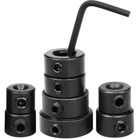 Accessoire pour une perceuse Butée de Profondeur de Foret,8 Pieces Butée de Profondeur Colliers Anneau Positionneur avec clé Hexagonale,3-16 mm (1/5)