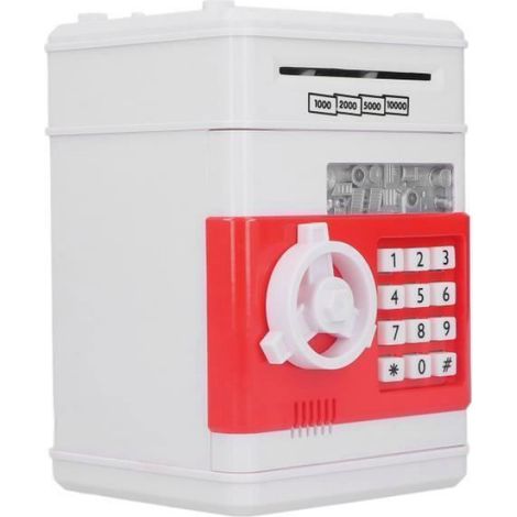 tirelire Boîte déconomie dargent électronique ATM Mot de passe Cash Money Bank Boîte de verrouillage de sécurité pour (1/4)