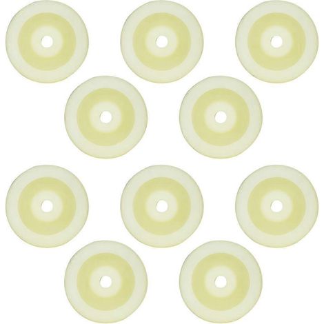 10 Stück weiße Nylonräder, 2,5 Zoll, runde Nylonrollen, maximale Traglast 25 kg