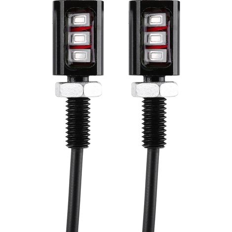 Lot de 2 plaques lumineuses LED bleues 12V universelles pour moto voiture, vis de plaque d'immatriculation incluses (1/5)