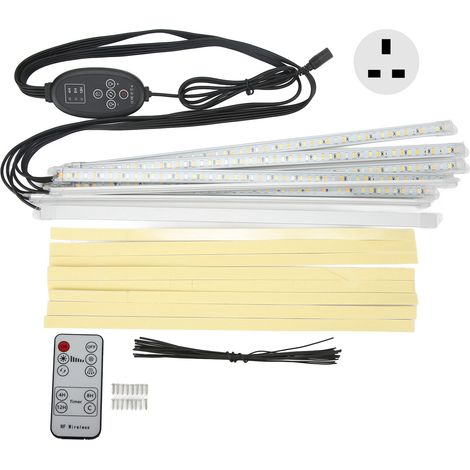 Lampe de culture LED à spectre complet, minuterie et variateur pour plantes d'intérieur, semis, prise UK 100-240V (1/5)