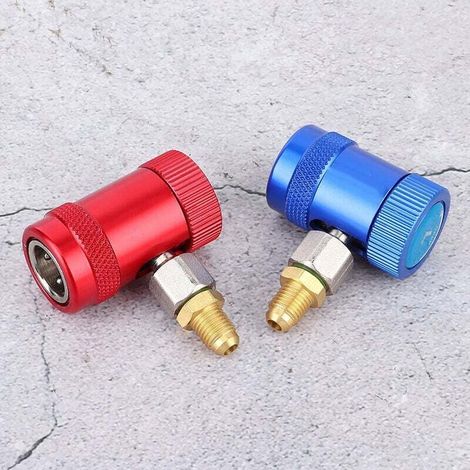 Coupleurs Rapides Raccord Rapide Réglable R1234yf Kit de Conversion de Climatisation de Voiture Réfrigérant de Climatisation (1/4)