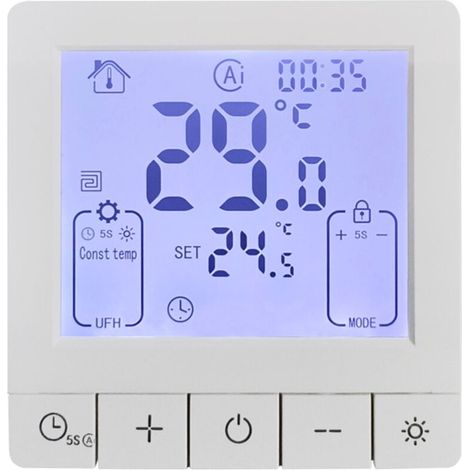 Thermostat de chauffage ACL 3A, Wi-Fi intérieur sans fil, radiateur mural électrique, thermostat de fournaise (contrôleur de température) (1/4)