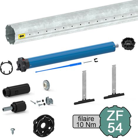 Slid'Up By Mantion – Kit motorisation filaire pour volet roulant 20 kg – Tube ZF Ø 54 mm – Couple 10 Nm – Réglage manuel des fins de course