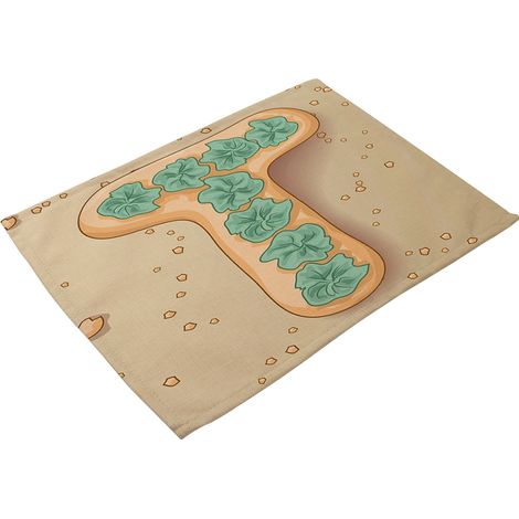 Tapis De Table En Coton Et Lin - Isolation Thermique Et Résistance À L'usure - Pour Salle À Manger Et Cuisine - Lot De 2 (1/2)