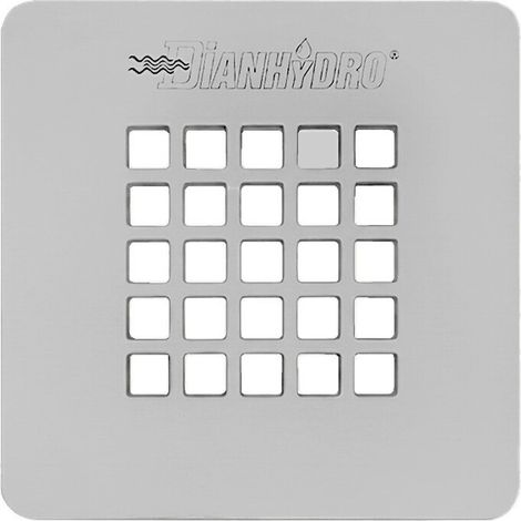 Griglia per piatto doccia bianco in acciaio inox quadrata 12,5x12,5 cm (1/3)