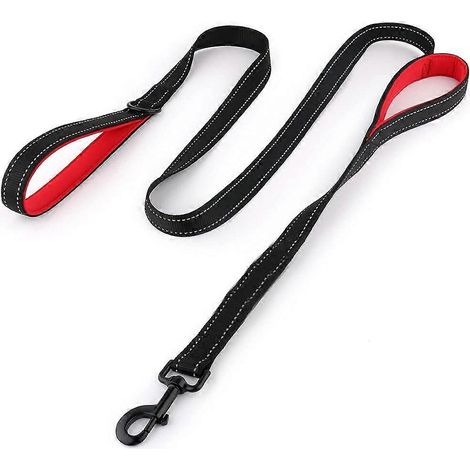 Produits pour animaux de compagnie - Corde de traction réfléchissante épaisse double couche en nylon pour chiens de grande et moyenne taille - Style 1 - 180 cm (1/5)