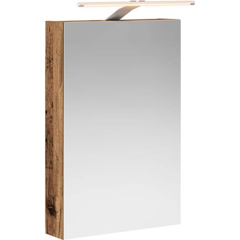 Maison Exclusive - Badezimmerspiegelschrank mit Regal Altholz 40
