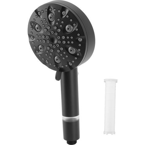 Douche Main Haute Pression 9 Fonctions avec Filtre Puissant, Jet Réglable Noir (1/5)