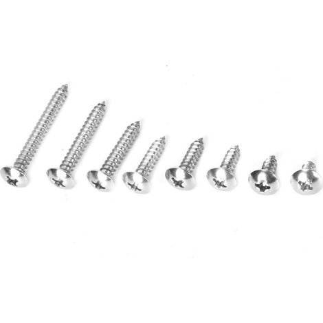 Lot de 200 vis autotaraudeuses à tête plate Phillips en acier inoxydable 304 M3.5 (1/5)