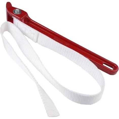 Clé à Sangle 30 cm, Réglable en Aluminium Cle Filtre a Huile avec 88 cm de Nylon, Poignée Antidérapante Water Filter Wrench pour Serrer Ou Desserrer Filtres Huile, Pommeaux Douche - (1/5)