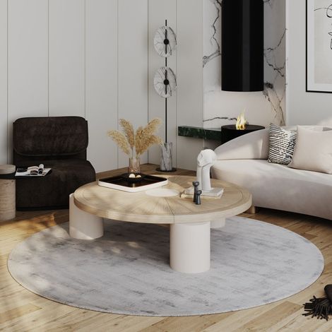 Tapis en viscose Symphony - Viskosetapis  - 200x200cm, Round - 100% Viscose - Tissé main - Argent
