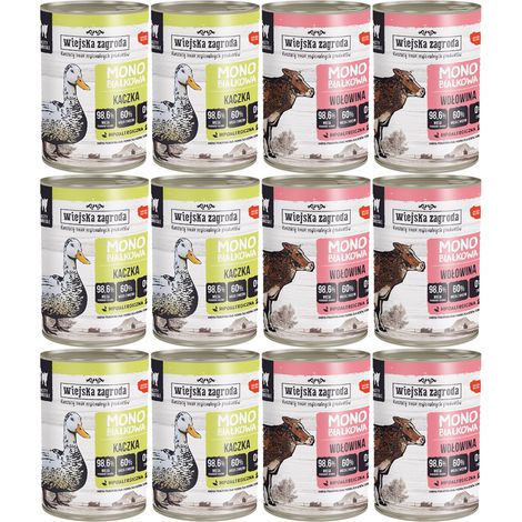 Alimento húmedo para gatos Country Farm, monoproteína, mezcla de sabores, 12 x 400 g (1/4)
