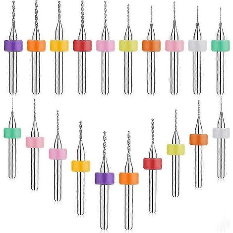 20-teiliges Bohrer-Set 0,3–1,2 mm Wolframstahl-PCB-Bohrer für Leiterplatten (PCB) und CNC-Bearbeitung (grob) (1/5)