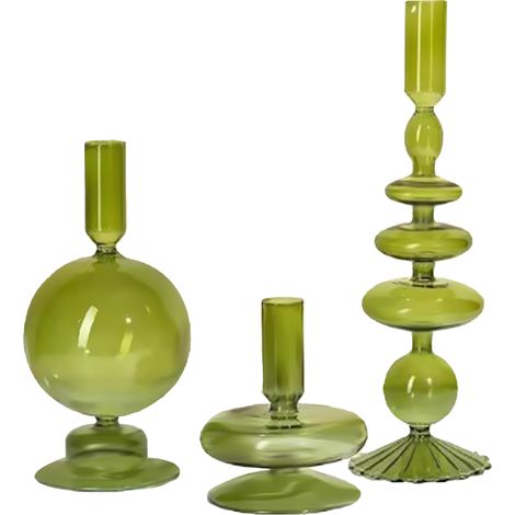 Portavelas de vidrio ecológico, portavelas esférico, marco de estilo europeo clásico, llave verde, juego de 2 piezas, decoración romántica para fotos de bodas y cenas íntimas, candelabro antiguo (1/5)