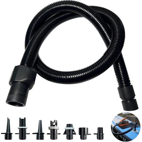Kit adaptador de bomba - Manguera de aire inflable con 7 boquillas - Accesorios de repuesto para tablas de paddle surf inflables - Botes inflables (1/5)