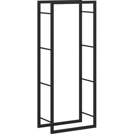 Maison Exclusive - Portalegna Nero Opaco 50x28x132 cm in Acciaio (1/5)