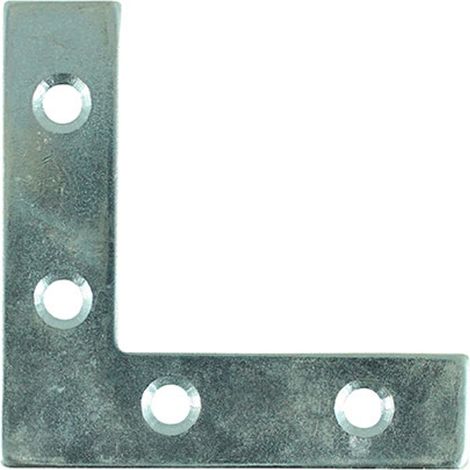 Timco Corner Plates Silver - 75 x 75 x 16 (4 Pack)