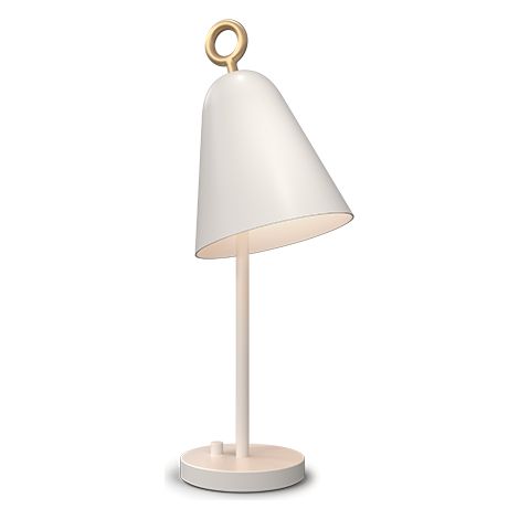 Bella Lampe de travail de bureau blanc antique, variateur sur pied de lampe 1x E14