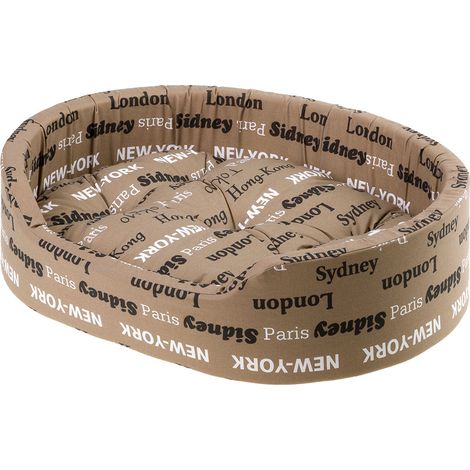 Ferplast DANDY C Cuccetta in cotone con imbottitura. Varie misure.. Variante 55 - Misure: 55 x 41 x h 15 cm - Marrone