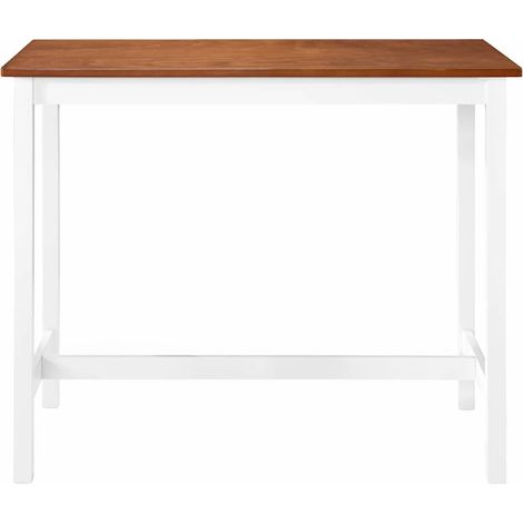Maison Exclusive - Tavolino da Bar in Legno Massello 108x60x91 cm (1/5)