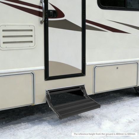 RV Step Manuelle Trittstufe Wohnwagen/anhänger Klappbare Einstufige Treppe 200kg (1/5)