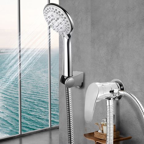 G1/2 pouces Vanne d'angle 3 voies pour salle de bain, séparateur d'eau de pommeau de douche, interrupteur de dérivation de douche (1/4)