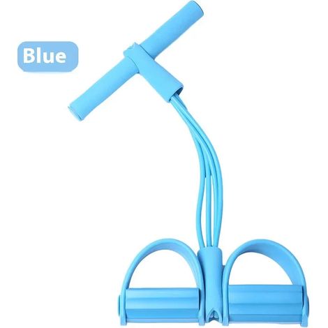 (Bleu) Bande de résistance multifonctionnelle pour l'étirement des jambes, l'entraînement amincissant et l'équipement de fitness portable. (1/4)