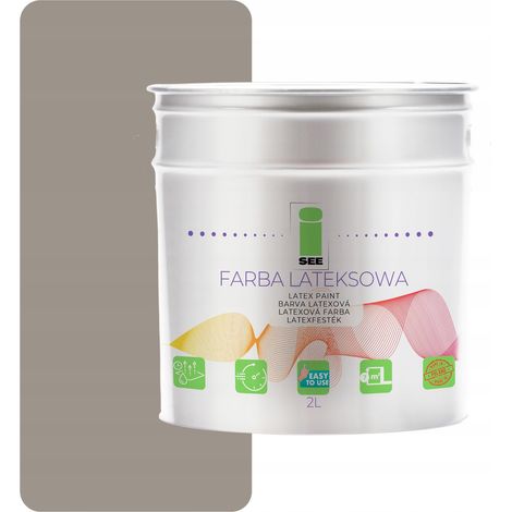 PITTURA MURALE AL LATTICE PER INTERNI GRIGIO CALDO 2L PRODUTTORE (1/5)