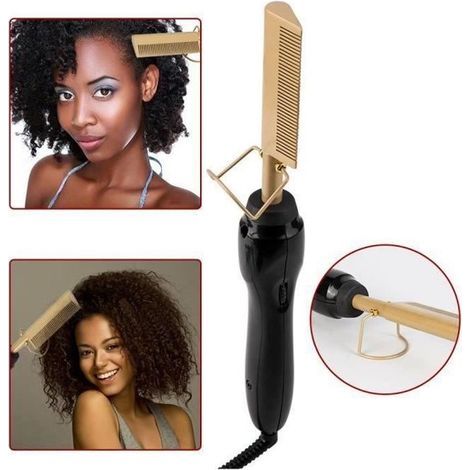 Peigne électrique Lisseur Haute Presse À Chaud Peigne Redressage Électrique Peigne a cheveux-Ywey
