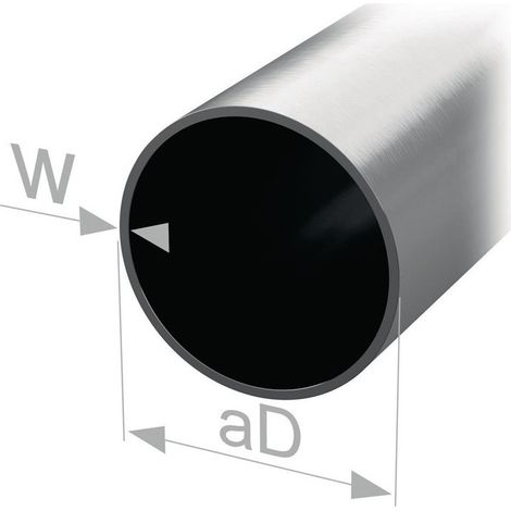 Armadio tondo tubo MS, tubo esterno D.30mm spessore parete 0,95mm 2500mm PG