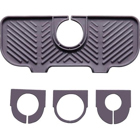 Tapis et doublures compatibles avec la cuisine et la salle de bain, protection universelle pour robinet, évier ouvrable, compatible avec étagère de rangement, anti-accumulation d'eau et imperméable (1/5)
