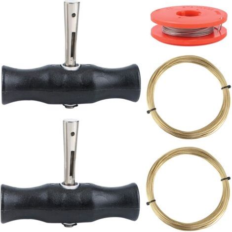 Outils de dépose de pare-brise universels – Lot de 5 pièces avec 2 poignées ergonomiques et 3 fils d'acier pour démontage sécurisé (1/5)