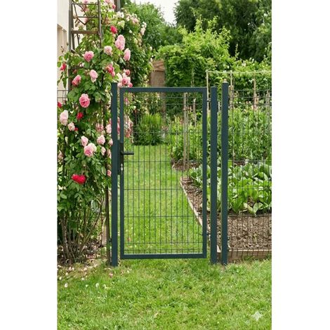 Portillon grillagé occultable - Hauteur : 173 cm cm - Vert RAL 6005