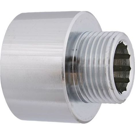 Schlösser Armaturen MS-VERLAENGERUNG DN20, 3/4" 3/4"IGx1/2"AG, MESSING VERCHROMT