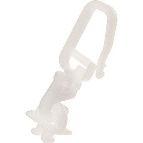 Gardinia Gancio per Tenda per Binari da 4 mm Bianco, 20 unità (1/3)