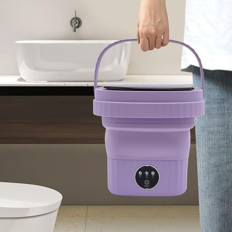 Mini Machine à Laver Pliable Machine 6L 220V à laver pliable de grande capacité idéal pour les appartements, les dortoirs les caravanes hôtels voyages ou le camping (1/5)