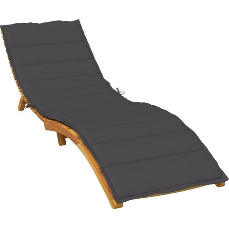 Sonnenliegen-Auflage Melange Anthrazit 200x70x4 cm Stoff (1/5)