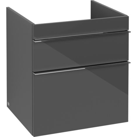 Mueble de baño, 553 x 590 x 502 mm, modelo suspendido, en madera gris brillante (1/2)