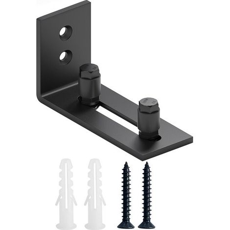 Pack of 2 sliding door floor guides – Black – Sliding door panel
